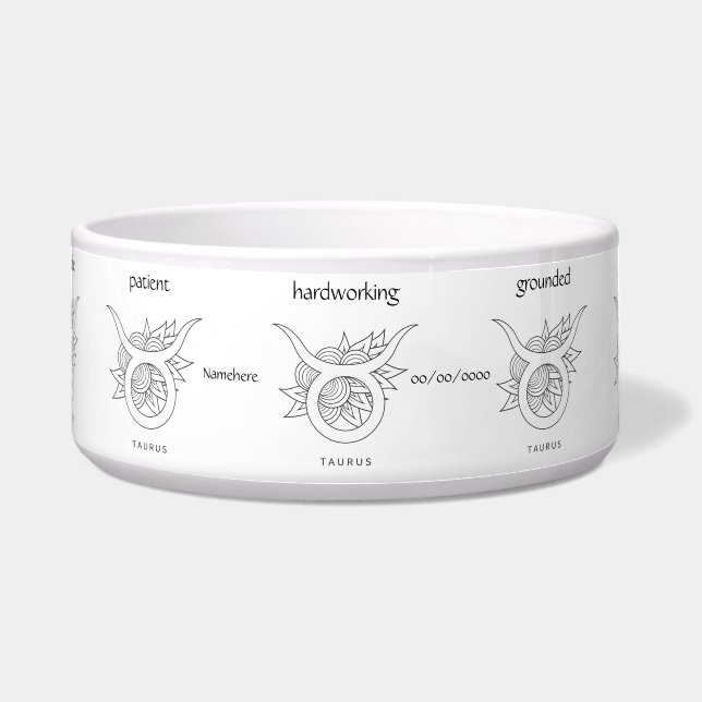 Create Your Own Elegant Black & White Taurus (Front)