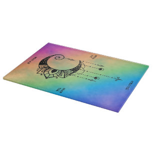 Create Your Own Elegant Boho Moon Silhouette Cutting Board