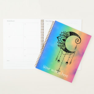 Create Your Own Elegant Boho Moon Silhouette Planner