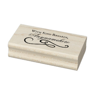 Create Your Own Elegant Calligraphy Ornament Rubber Stamp