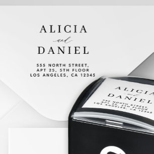 Create your own elegant couple names wedding self-inking stamp
