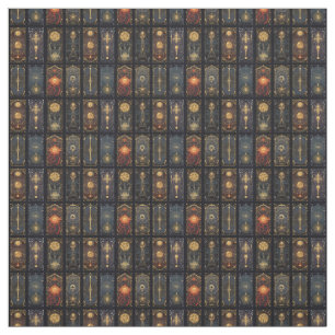 Create Your Own Elegant Gold Multicolored Tarot Fabric