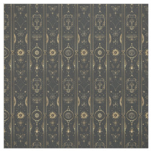 Create Your Own Elegant Gold Mystical Stripes Fabric