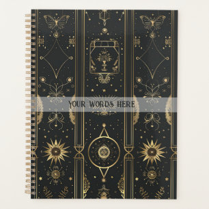 Create Your Own Elegant Gold Mystical Stripes Planner