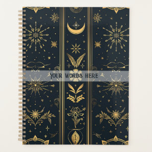 Create Your Own Elegant Gold Nature Magic Stripes Planner