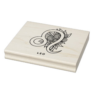 Create Your Own Elegant Leo Zodiac Rubber Stamp