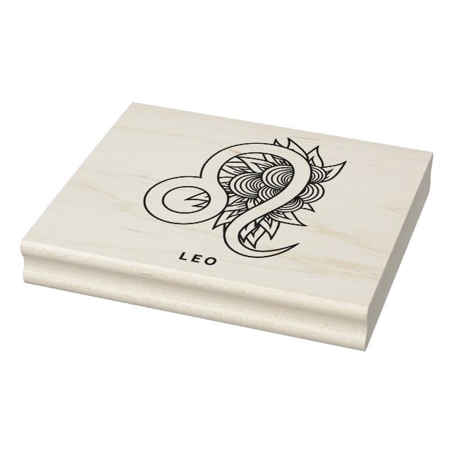 Create Your Own Elegant Leo Zodiac Rubber Stamp (Stamp)