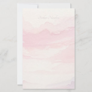 Create Your Own Elegant Marbled Pink Hills Scenic Stationery
