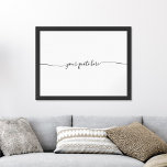 Create Your Own Elegant Minimalist Custom Quote Poster<br><div class="desc">Create your own custom quote wall art featuring your favourite inspirational saying, song lyric, bible verse or personalised text in minimalist script typography.</div>