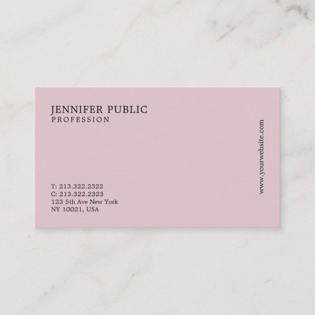 Create Your Own Elegant Modern Professional Design Business Card (Front)
