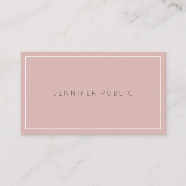 Create Your Own Elegant Modern Professional Simple Business Card (Front)