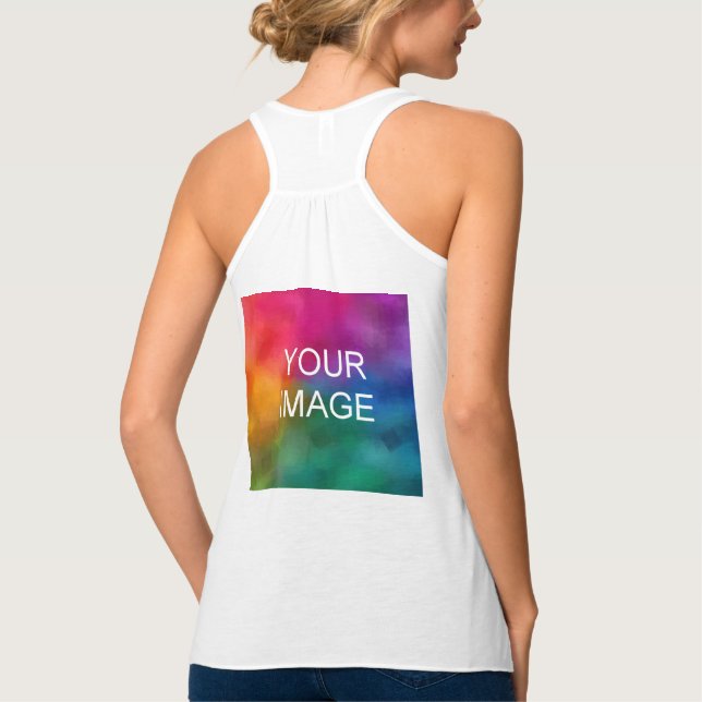 Create Your Own Elegant Modern White Template Singlet (Back)
