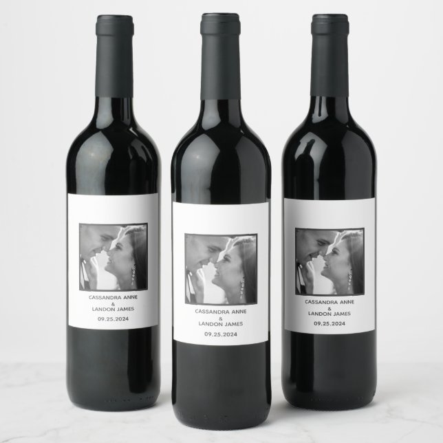 Create Your Own Elegant Photo  Wine Label (Bottles)