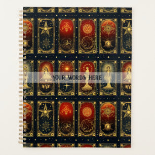 Create Your Own Elegant Red Gold Blue Tarot Planner