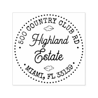Create Your Own Elegant Script Address Self-inking Stamp