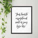 Create Your Own Elegant Script Calligraphy Quote Poster<br><div class="desc">Create your own custom quote poster wall art. Features elegant minimalist calligraphy typography.</div>