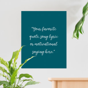 Create Your Own Elegant Script Custom Quote Poster
