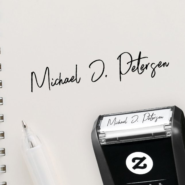 Create your own elegant signature name self-inking stamp (Creator Uploaded)