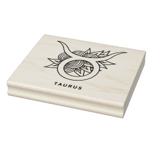 Create Your Own Elegant Taurus Zodiac Rubber Stamp