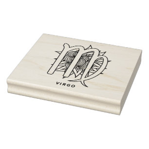 Create Your Own Elegant Virgo Zodiac Rubber Stamp
