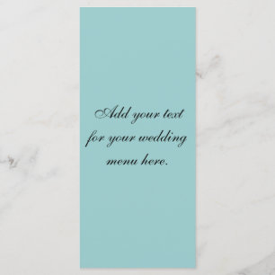 Create Your Own Elegant Wedding Menu Cards