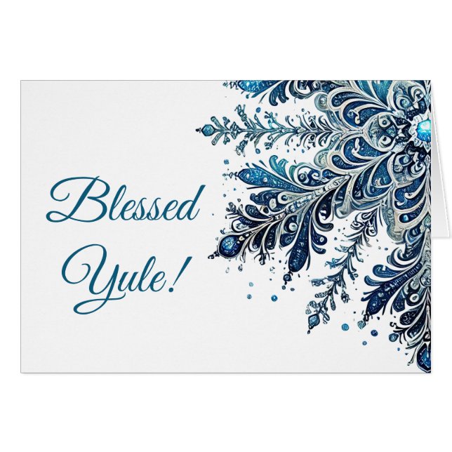 Create Your Own Elegant Winter Snowflake Yule (Front Horizontal)