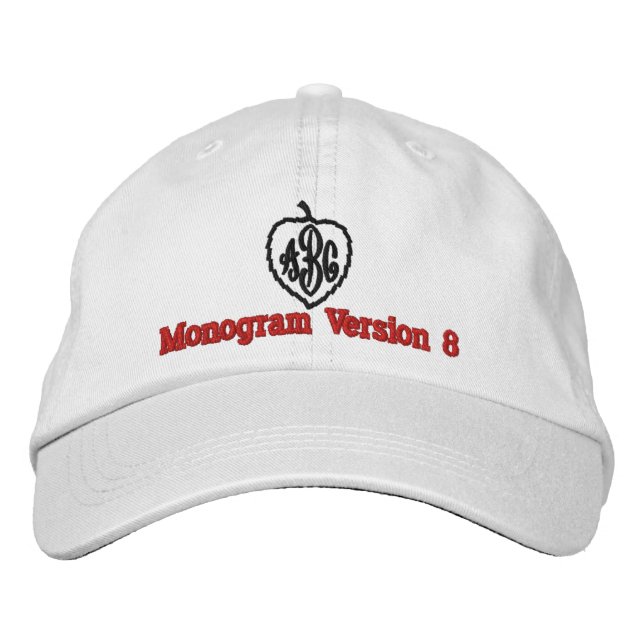 Create Your Own Embroidered Custom Monogram V08 Hat (Front)