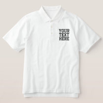 Create Your Own Embroidered Text Polo