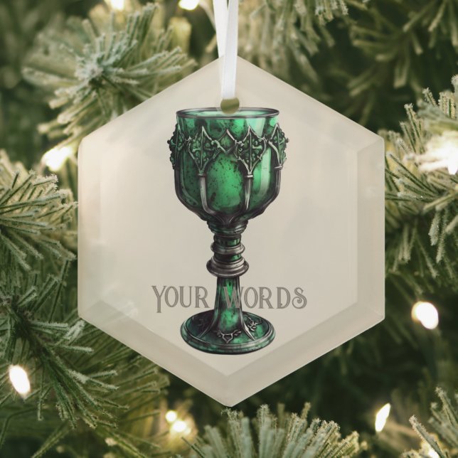 Create Your Own Emerald Green Chalice Glass Tree Decoration (Insitu)