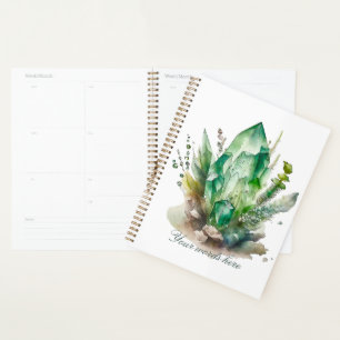 Create Your Own Emerald Green Crystals Planner
