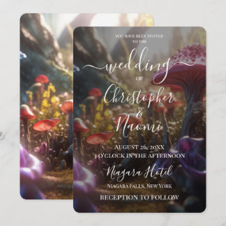 Create Your Own Enchanted Forest Mushrooms Invitation