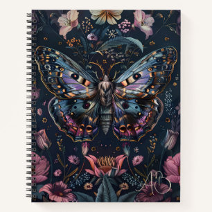 Create Your Own Enchanted Kaleidoscope Moth Floral Notebook