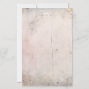 Create Your Own Enchanted Pink Gold Starry Stationery