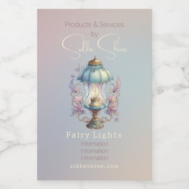 Create Your Own Enchanting Fairy Lamp Wine Label (Single Label)