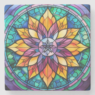 Create Your Own Enchanting Stained Glass Mandala Stone Coaster