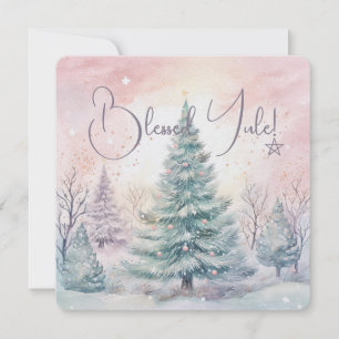 Create Your Own Enchanting Yule Forest Sunset Card