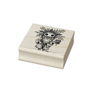 Create Your Own Endearing Forest Gnome Rubber Stamp