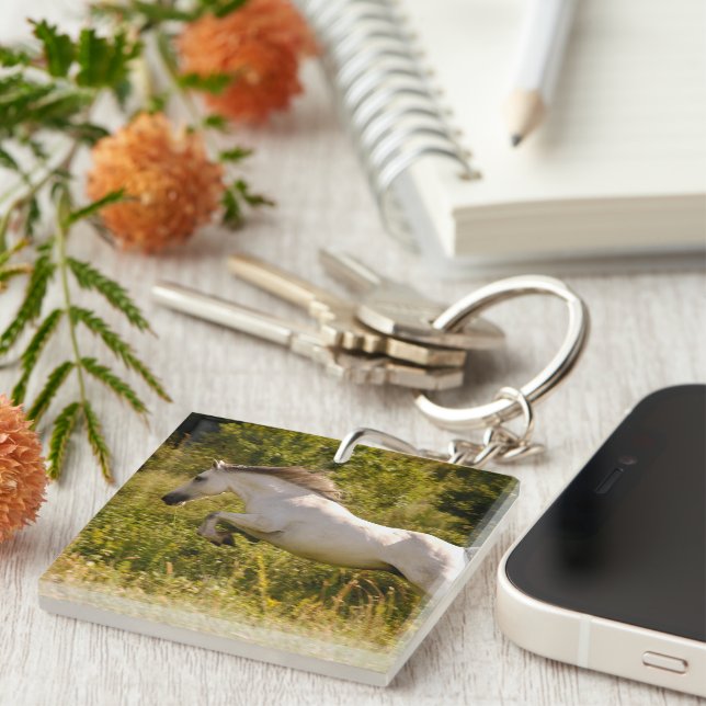 Create Your Own Equestrian Horse Photo Custom Key Ring (Front Right)