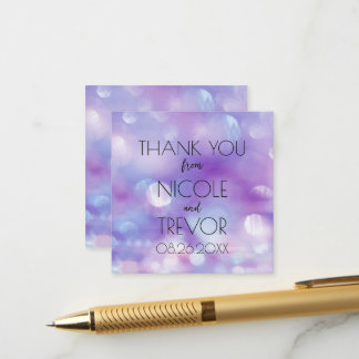 Create Your Own Ethereal Purple Bokeh Thank You Enclosure Card