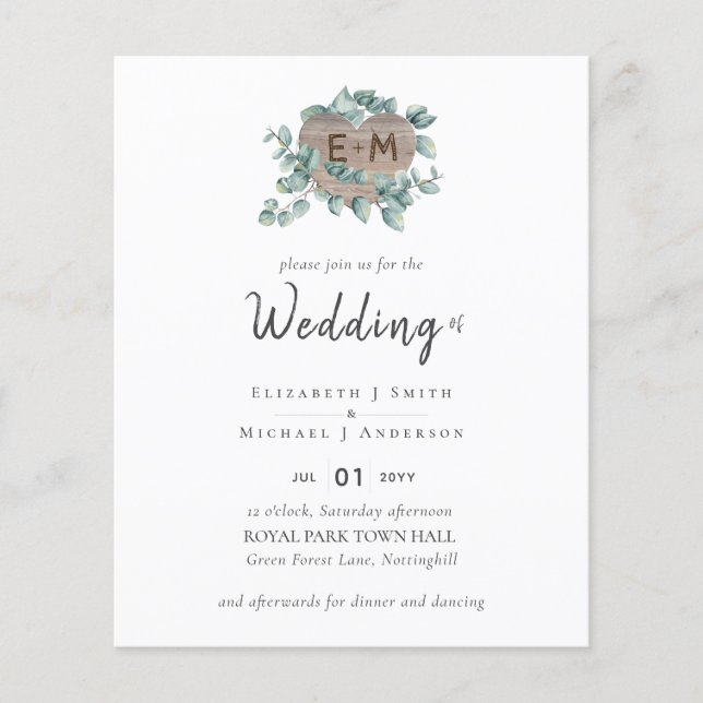 Create Your Own Eucalyptus Greenery Budget Wedding (Front)