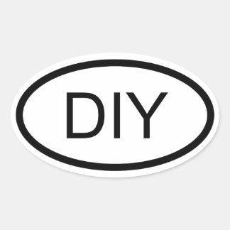 Create Your Own Euro Style Oval Sticker