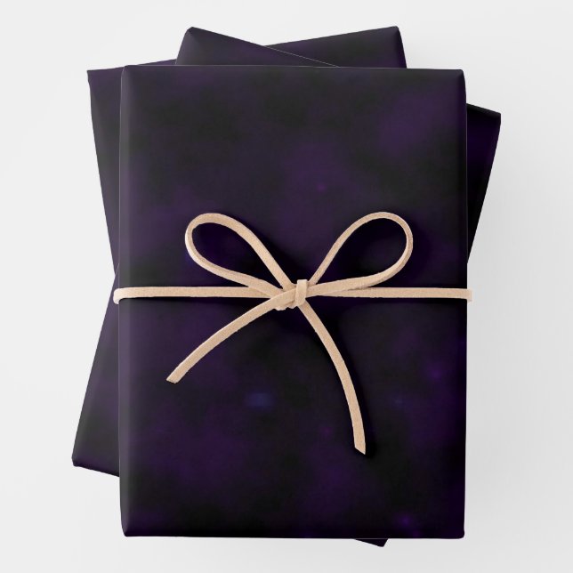 Create Your Own - Extra Dark Grunge Texture Purple Wrapping Paper Sheet (In situ)
