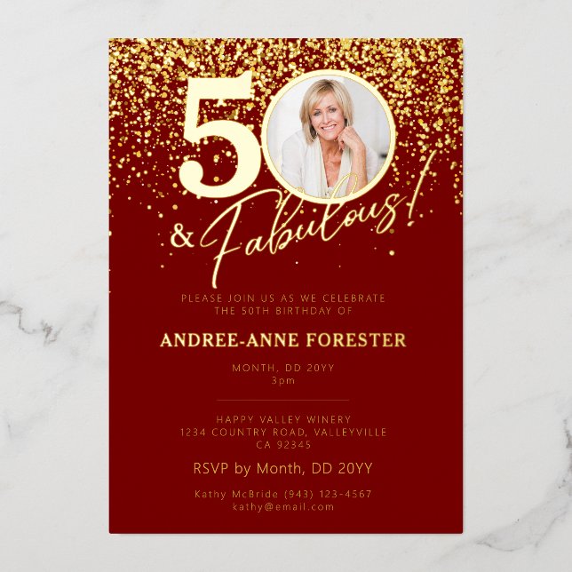 Create Your Own Fabulous Milestone Birthday Photo (Front)