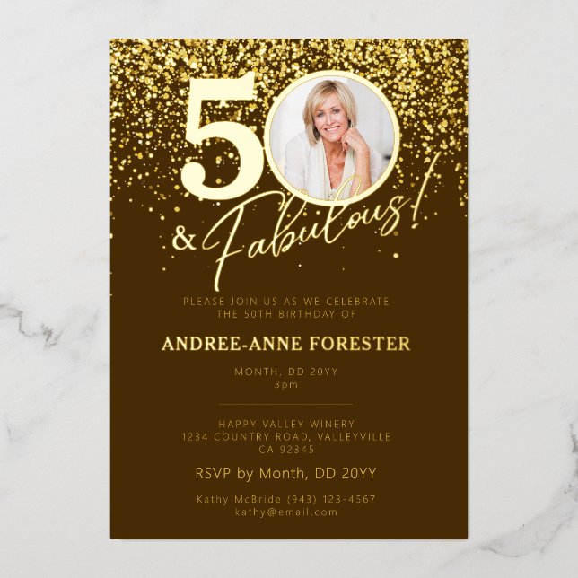 Create Your Own Fabulous Milestone Birthday Photo (Front)