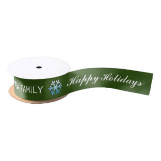 Create Your Own Family Christmas Personalised Satin Ribbon