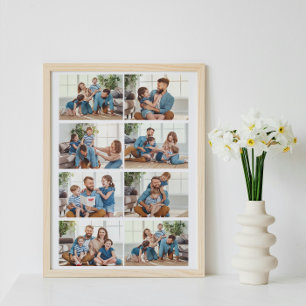 Create your own Family Custom 8 Photo Collage  Poster