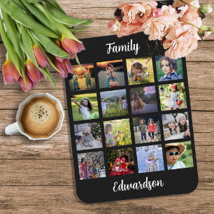 Create your own family monogrammed photo collage  magnet