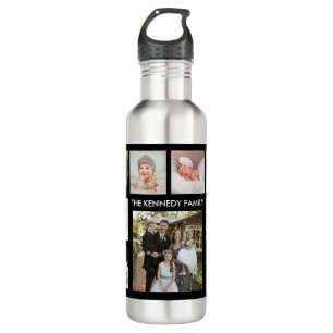 Create Your Own Family Name 9 Photo Collage 710 Ml Water Bottle