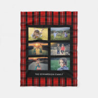 Create your own family photo collage buffalo plaid