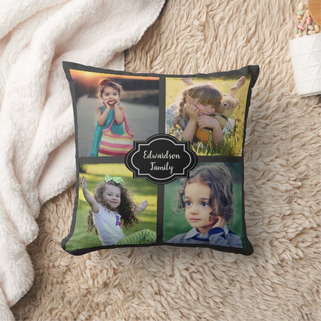 Create your own family photo collage cushion (Blanket)